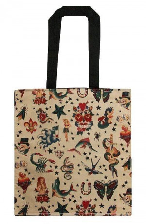 Sailor Jerry TATTOO Purse Tote BAG CarryAll RETRO From deluxejunque