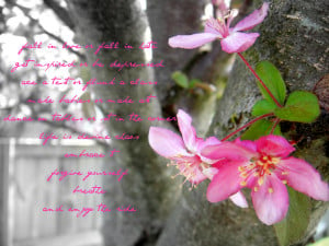 Pink Flower with Quote by alclawson