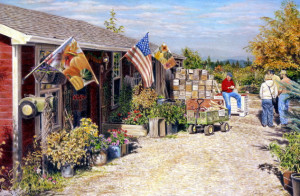 The Apple Polisher”, Craig Shillam, 17 1/2″ x 26″, colored ...