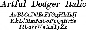 Artful Dodger ItalicFont by Hanoded