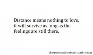love's a matter of distance
