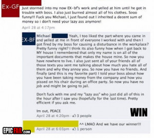 facebook boyfriend revenge win