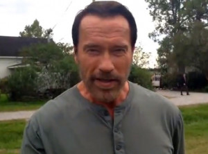 Arnold Schwarzenegger delivers his most famous movie quotes