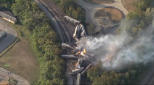Surreal Images Of Train Crash In Columbus, Ohio