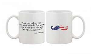 design ceramic coffee mug bold statement john f kennedy quote ceramic ...