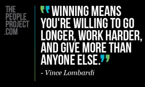 Winning means willing to go longer