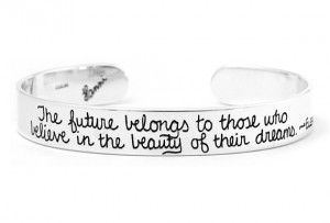 Inspiration Jewelry Eleanor Roosevelt Quote Cuff Bracelet - Graduation ...