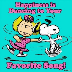 Happiness is Dancing To Your Favorite Song - Happy Peanuts