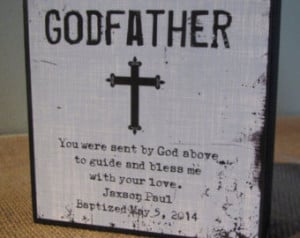 Personalized Godfather Gift God Fat her Gift Sign Gift Godparents