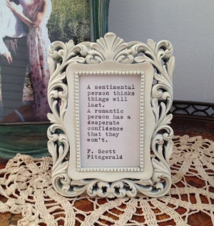 Fitzgerald Love Quote Typed and Framed by farmnflea on Etsy, $14.00