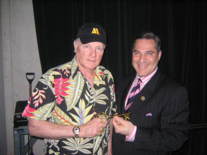 Mike Love being awarded The Key to Time.