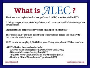 ALEC strongly supports school privatization through charter schools ...