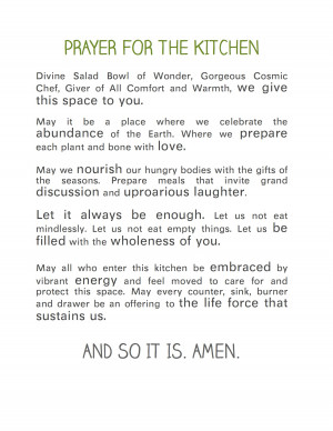 Prayer for The Kitchen