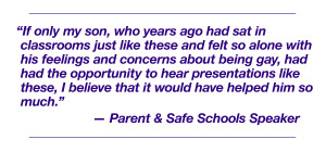 If only my son, who years ago had sat in classrooms just like these ...