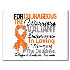 Tribute Support Leukemia Awareness Postcard This site is will advise ...