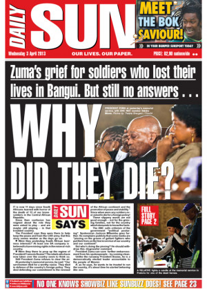 the daily sun is south africa s largest daily newspaper