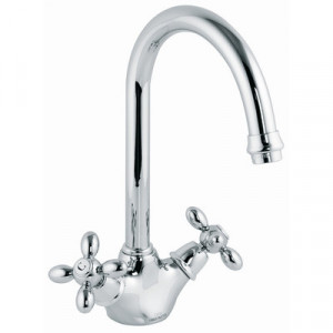 Fima by Nameeks Double Handle Single Hole Kitchen Sink Faucet Finish