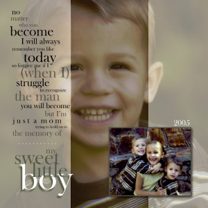 ... turn it into word art for a digital scrapbook page for my son, Luke