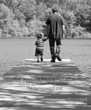 Father And Son Black White Photograph
