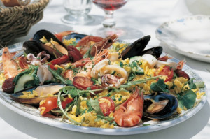 Seafood Paella Salad Rice And