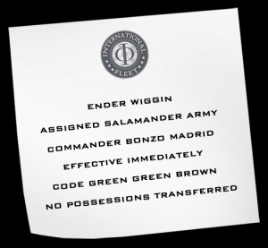 ... .net Exclusive: ‘Ender’s Game’ Salamander Army Logo