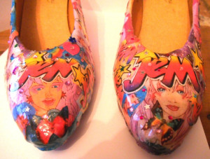 Jem and the Holograms shoes. 80's retro geeky girlfriend fashion nerdy ...