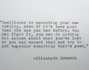 ELIZABETH EDWARDS Inspirational Quote Made on Typewriter Resilience ...
