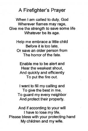 firefighter poems and quotes | Firefighters Poems and Prayers http ...