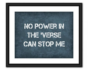 Firefly Quote Art - No Power in the 'Verse - 8x10 - Instant Download