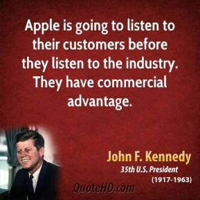 apple is going to listen to their customers before they listen to the ...