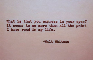 Typed Quote Love Poem Walt Whitman Quote Hand Typed Typewriter Quote ...
