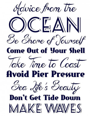 Ocean Navy Blue Quote Sign #nautical #ocean