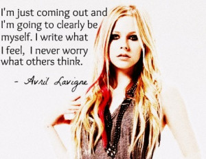 Avril Lavigne quotes on her pict! :D