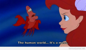 Cute funny cartoon quote disney . ARIEL AND FLOUNDER . Funny , but ...