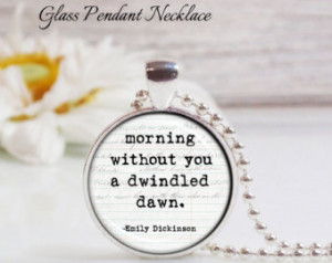 SALE-Round Medium Glass Bubble Pend ant Necklace- Morning Without You ...