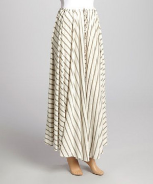 Wheat Stripe Maxi Skirt by Purple Clover #zulily