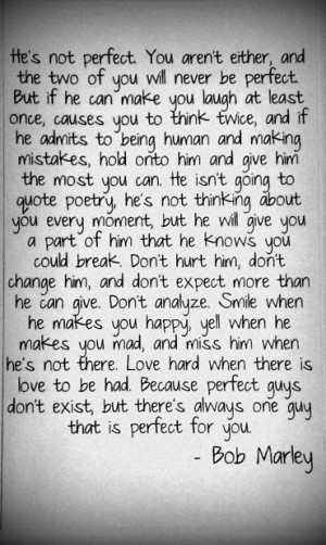 He's not perfect - Bob Marley in Quotes & other things