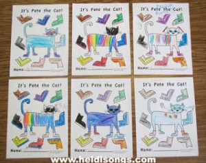 Pete the Cat Freebies- worksheets
