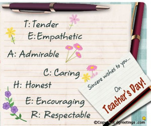 Teachers Day SMS, Messages, Facebook Quotes 2014