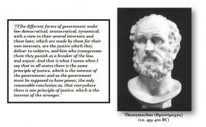 ... thraysmachus who debated socrates socrates wishfully believed that