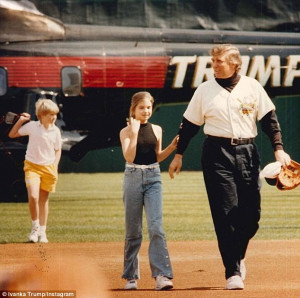 IVANKA TRUMP VINTAGE SNAP, A TWEEN IN BELL-BOTTOMS WITH DADDY DONALD ...