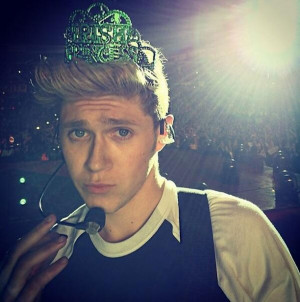 Niall Horan wearing an Irish Princess crown