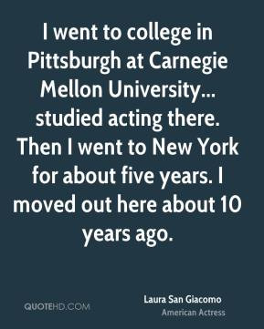 went to college in Pittsburgh at Carnegie Mellon University ...