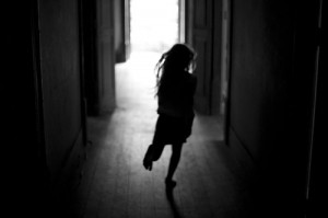 girl running down the hall