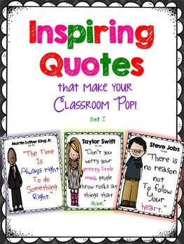 Inspiring Quotes for your Classroom Decor $$