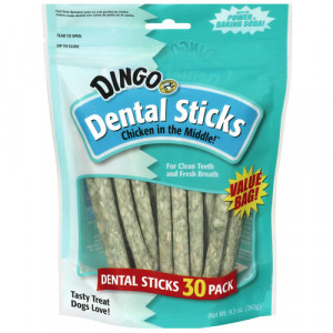 Dingo Chicken Sticks Dental Dog Treats, 9.3 oz, 30pk
