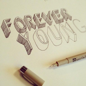 doodle, forever, forever young, glmr klls, pen - inspiring picture on ...