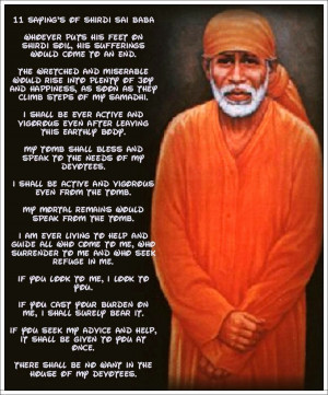 Shridhi Sai Baba 11 Sayings
