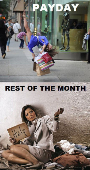 Payday vs rest of the month – I think we can all relate