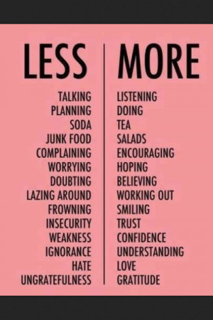Less....More....